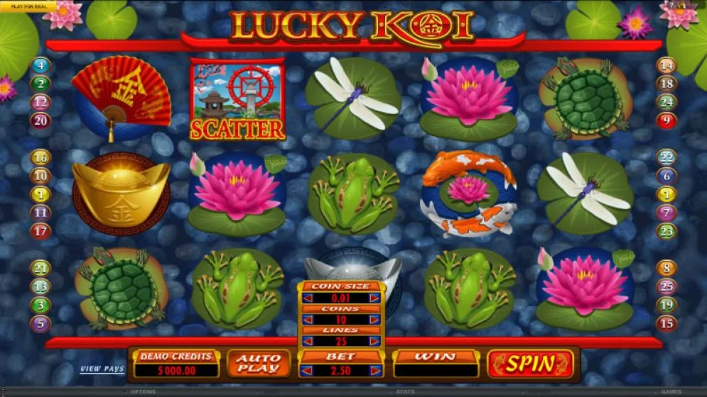 Explore Fortunes in the Lucky Koi Slot at Red Dog Casino